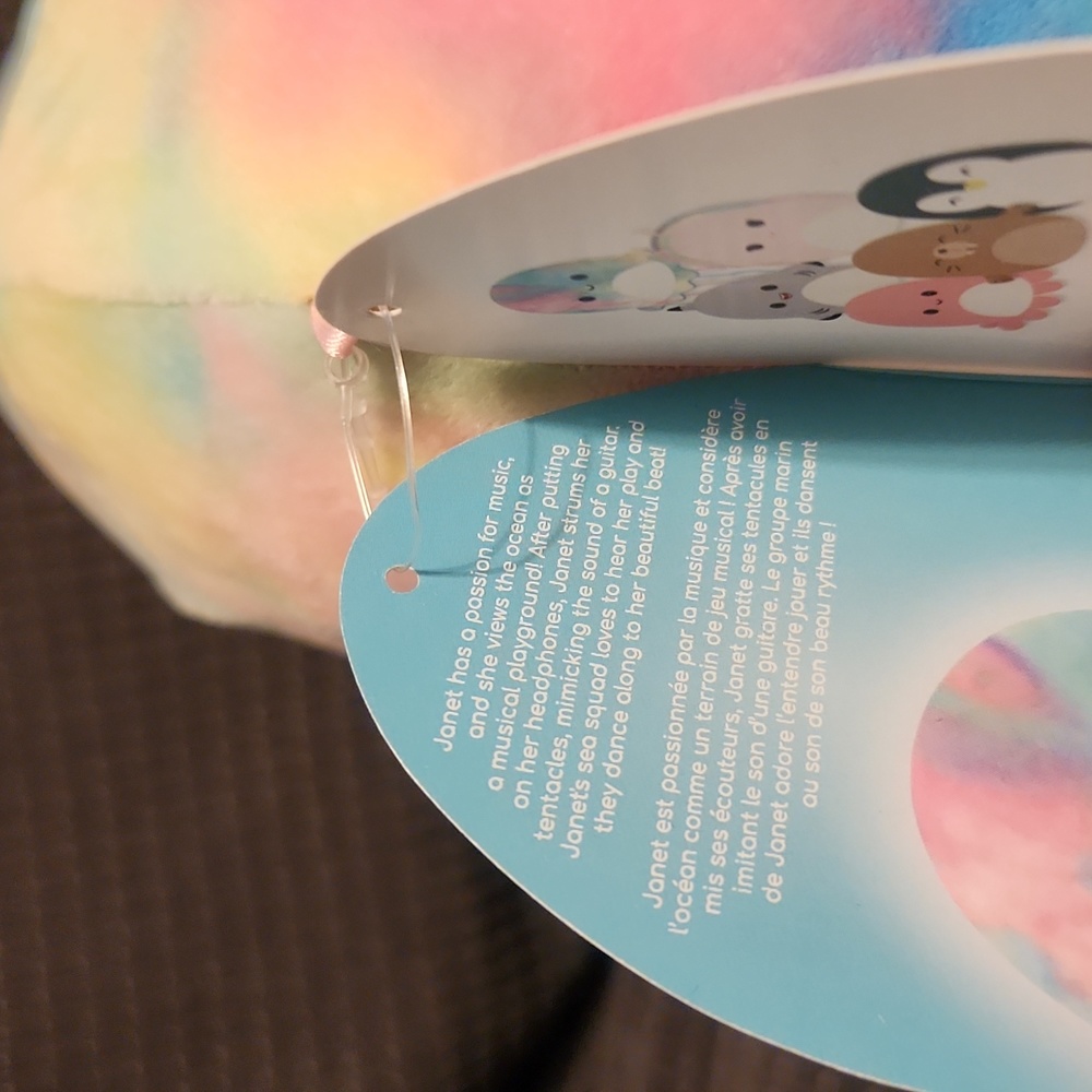 NWT Squishmallows 8" "Janet" Tie Dye Jellyfish 2021 Plush - Picture 4 of 4